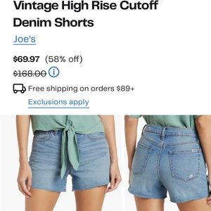 Joe’s / stretch denim shorts